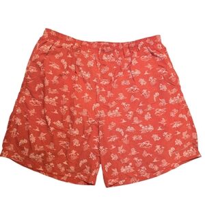 COLUMBIA PFG Super Backcast Water Liner Shorts Hawaiian Fish Omni Shade Sizs L